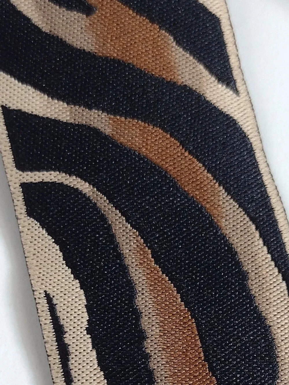 Animal Print Trim Ribbon lot of 3, spots stripes, grosgrain smooth-face jacquard